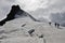 Climbing on Snaefellsjokull volcano.