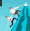 Climbing up, business concept