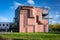 Climbing wall in the shape of a cube