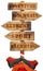 Climbing - Wooden Directional Sign