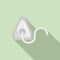 Clinic anesthesia mask icon, flat style