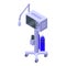 Clinic breath ventilator icon, isometric style