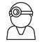 Clinic medical doctor icon outline vector. Lab resonance machine