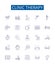 Clinic therapy line icons signs set. Design collection of Therapy, Clinic, Psychotherapy, Reiki, Counselling