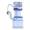Clinic ventilator medical machine icon, cartoon style
