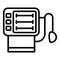 Clinic ventilator medical machine icon, outline style