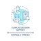 Clinical decision support turquoise concept icon