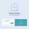 Clinical, digital, health, healthcare, telemedicine Business Logo Line Icon Symbol for your business. Turquoise Business Cards