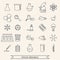 Clinical laboratory icons set