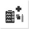 Clinical notes glyph icon