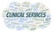 Clinical Services word cloud.