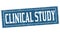 Clinical study grunge rubber stamp