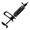 Clinical syringe icon, simple style