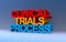 clinical trial process on blue