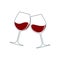 Clink glasses graphic icon