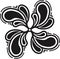 Clip art Abstract flora leaf shape black and white