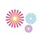 Clip art of colorful fireworks