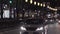 Clip of cars traffic on the Omotesando avenue in Harajuku district at night.