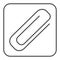 Clip thin line icon. Paperclip vector illustration isolated on white. Clinch outline style design, designed for web and