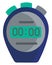 Clipart of a blue-colored stopwatch vector or color illustration