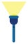 Clipart of a blue-colored torch light/Flashlight vector or color illustration