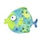 Clipart blue marine, aquarium fish with spots