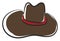 Clipart of a brown summer hat vector or color illustration