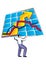 Clipart of Businessman holding a chart