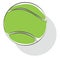 Clipart of a green-colored tennis ball/Table tennis ping pong ball vector or color illustration