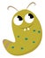 Clipart of a happy green monster vector or color illustration