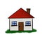 Clipart house illustration drawing for use with content creation