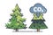 Clipart illustration depicting the process of carbon sequestration