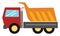 Clipart of the large goods vehicle, truck/Semi-tractor trailers, dump truck, vector or color illustration