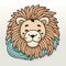 clipart of a lion smiling cheerfully