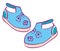 Clipart of a pair of baby`s shoes vector or color illustration