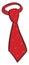 Clipart of a red tie with the pale-red dotted eye-catchy design for men, vector or color illustration
