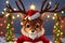 clipart reindeer santa pictures