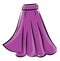 Clipart of a showcase purple-colored skirt vector or color illustration