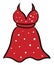 Clipart of a showcase red-colored gown vector or color illustration