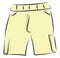 Clipart of a showcase yellow-colored trousers/Shorts vector or color illustration