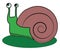 Clipart of a small and pretty green snail vector or color illustration
