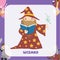 Clipart of sorcerer or wizard reading the spell book