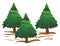 Clipart of spruce trees/Xmas trees vector or color illustration