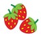 Clipart of strawberries over white background