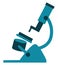 Clipart of student compound microscope used for laboratory purposes, vector or color illustration