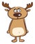 Clipart of a surprised deer vector or color illustration