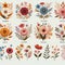 Cliparts Flowers packs illustration