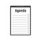 Clipboard agenda. Vector illustration flat design. Isolated on background. White sheets with marks