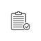 Clipboard Check Mark outline icon