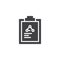 Clipboard with chemical report vector icon